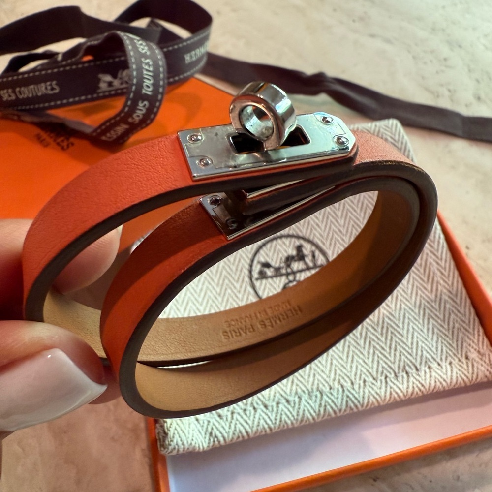 Hermes Dual-Tone Leather Bracelet